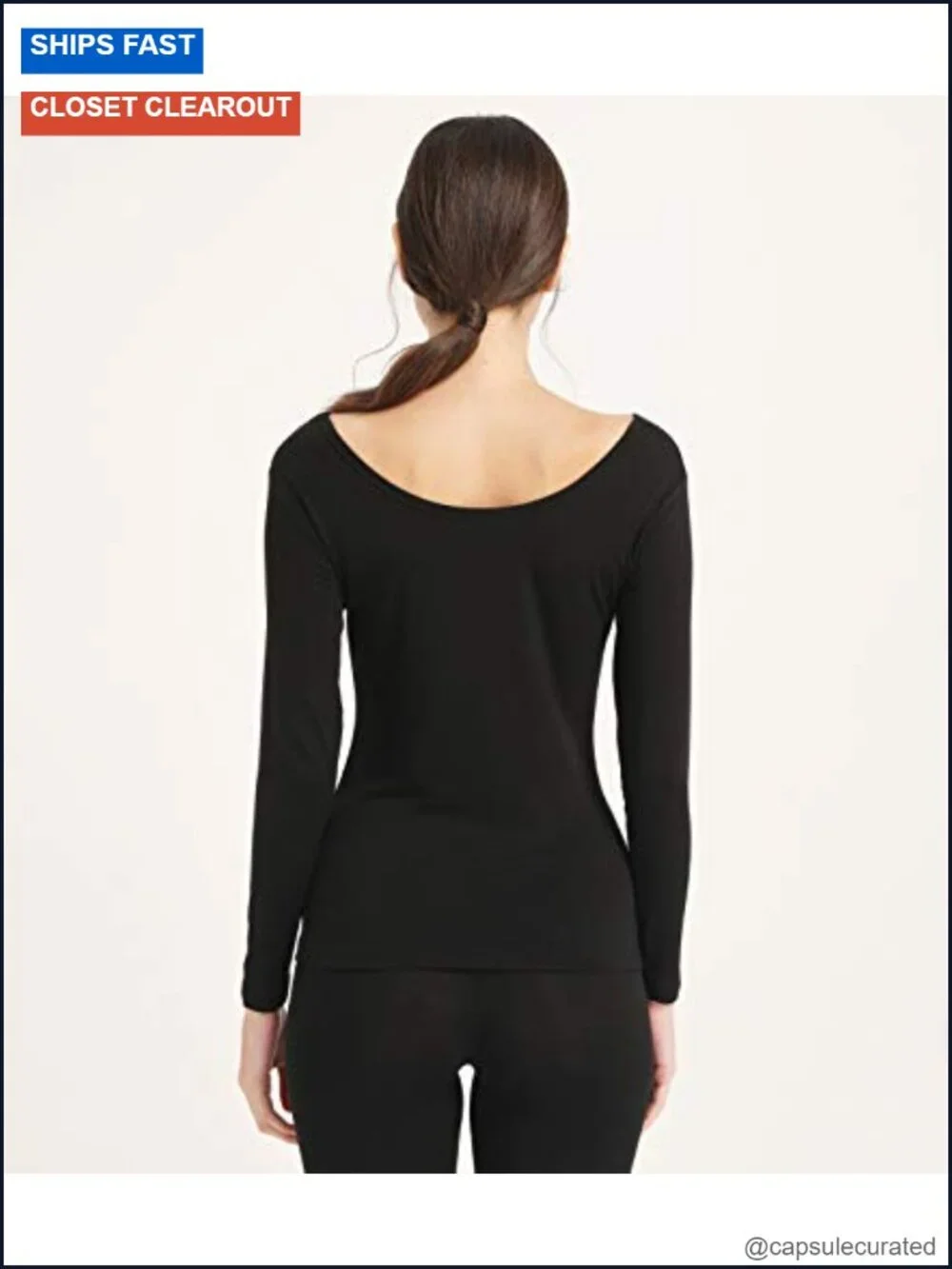 Ultrathin Modal Thermal Baselayer Top Scoop Neck Long Sleeve Undershirt